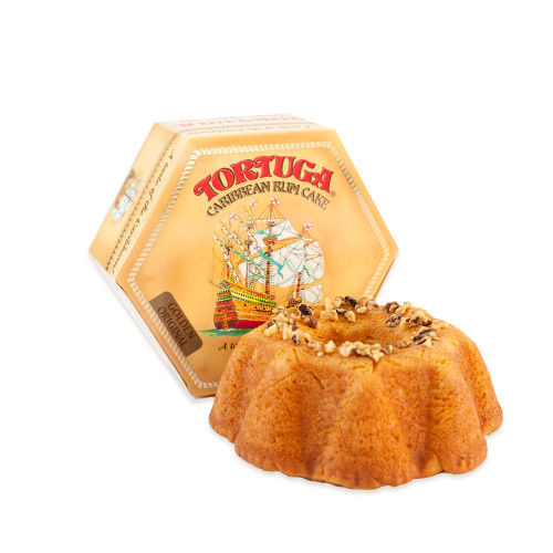 Tortuga Rum Cakes Golden Original Cake with Walnuts
