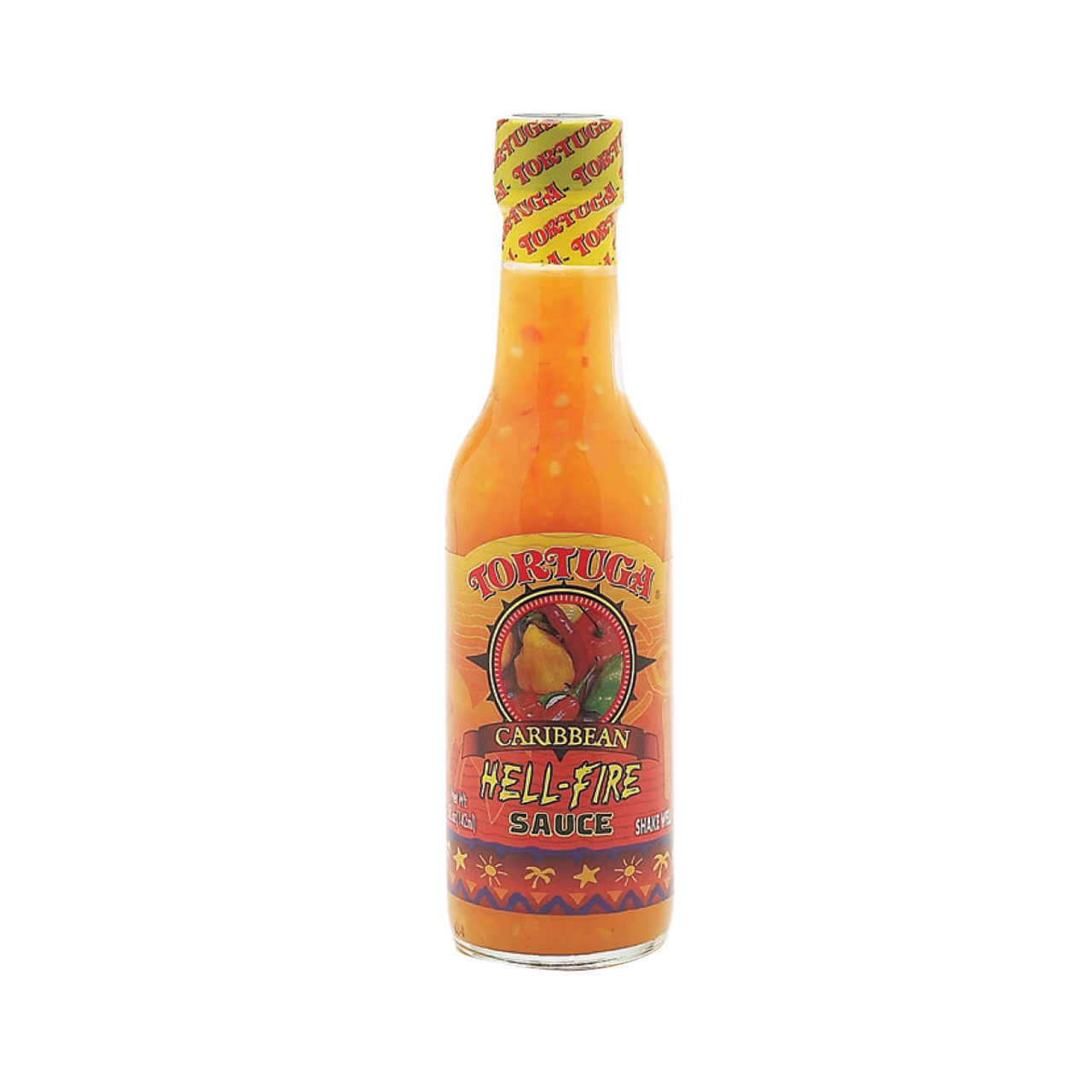 Tortuga Hell-Fire Hot Pepper Sauce (6 Bottles)